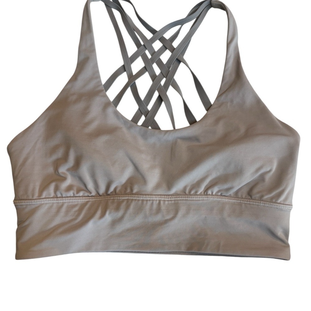 lululemon athletica Light Gray Crisscross Sports Bra